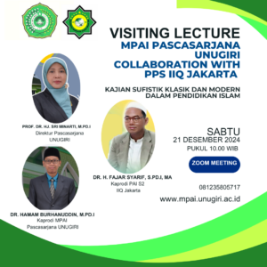 Kerjasama dengan PPs IIQ Jakarta MPAI Pascasarjana UNUGIRI Gelar Visiting Lecture