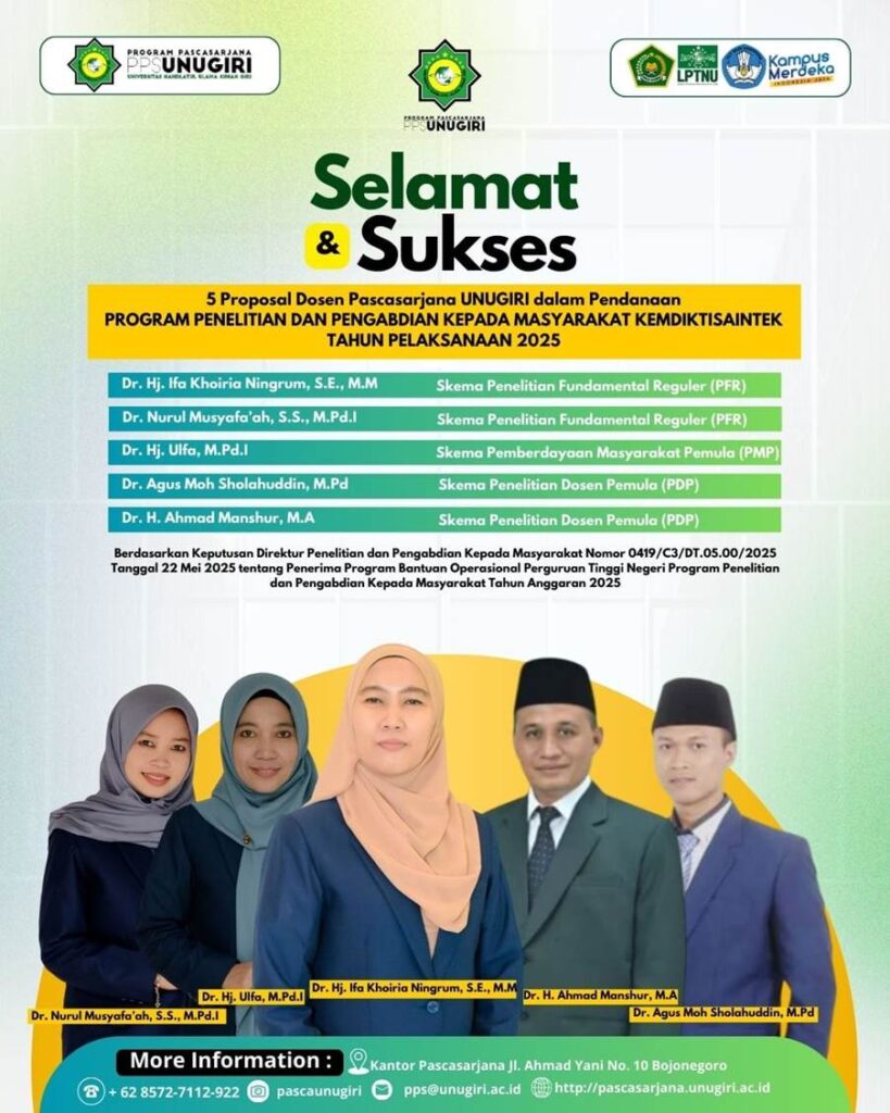Dosen Pascasarjana Mendapat Bantuan hibah BIMA Kemendiktiristek