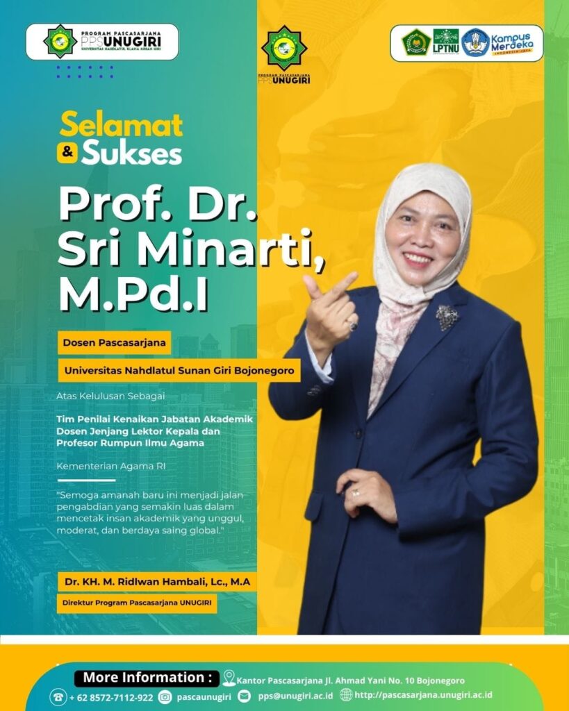 Prof. Dr. Hj. Sri Minarti, M.Pd.I menjadi Tim Penilai LK dan Guru Besar Kemenag RI