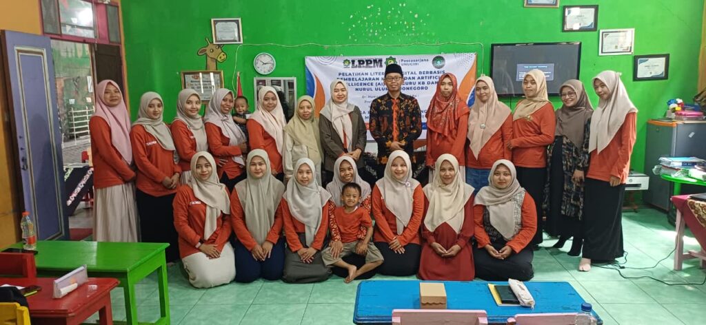 Laksanakan PkM Dosen MPAI UNUGIRI beri pelatihan Koding dan AI bagi Guru KB dan RA ICP Nurul Ulum Bojonegoro