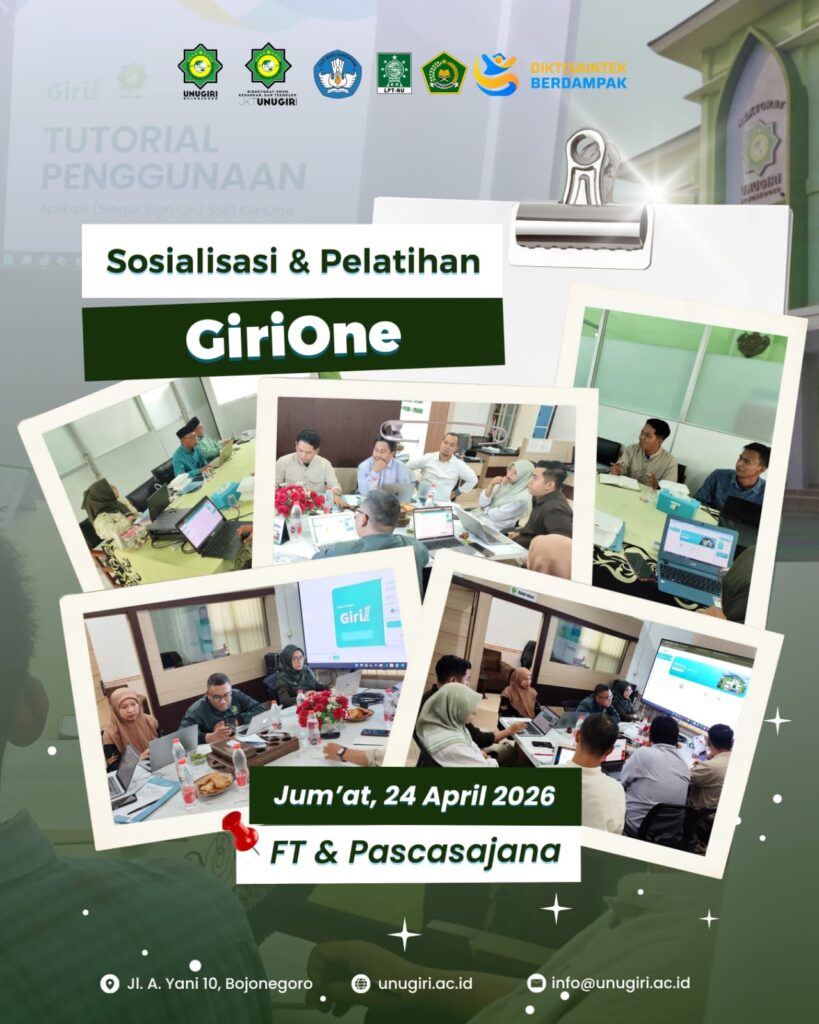Pusdatin UNUGIRI Gelar Sosialisasi Aplikasi Giri-One untuk Tingkatkan Layanan Digital Kampus