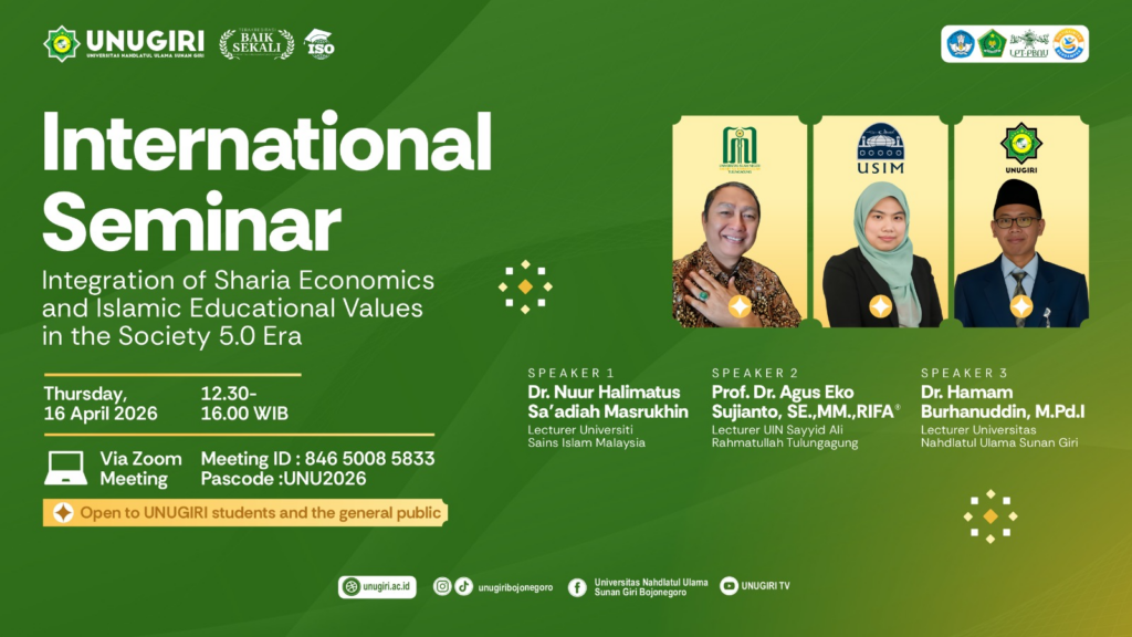 Seminar Internasional: Penguatan Integrasi Ekonomi Syariah dan Nilai Pendidikan Islam di Era 5.0