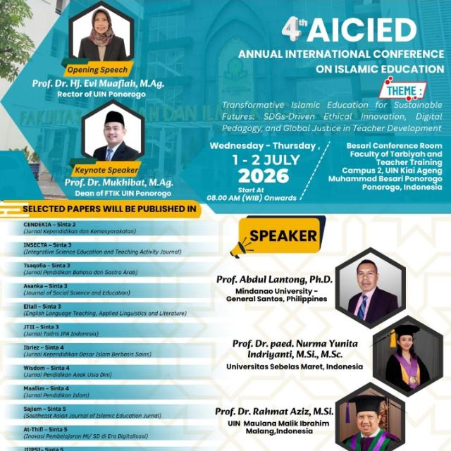 Dosen MPAI Mengikuti 4th AICIED 2026 Ponorogo