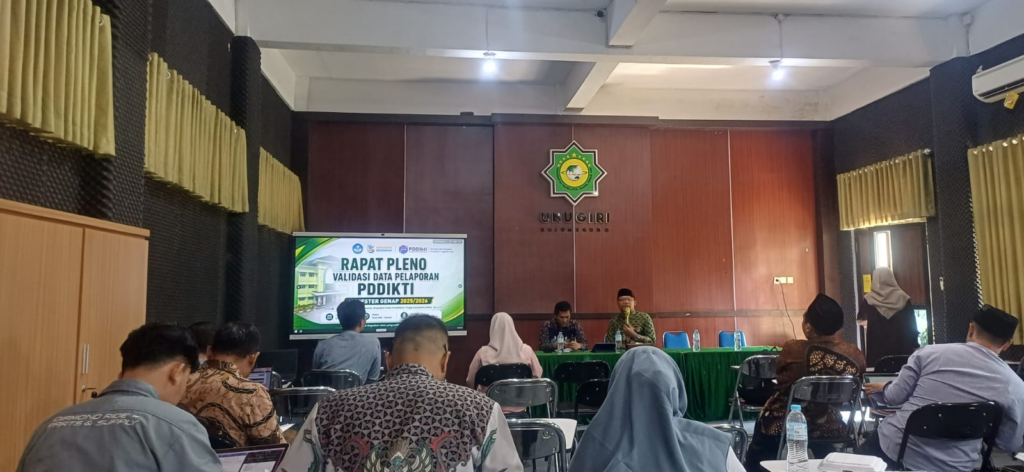 Prodi MPAI UNUGIRI Ikuti Rapat Pleno Validasi Data Pelaporan PDDIKTI untuk Penguatan Tata Kelola Akademik Semester Genap (2025-2026)