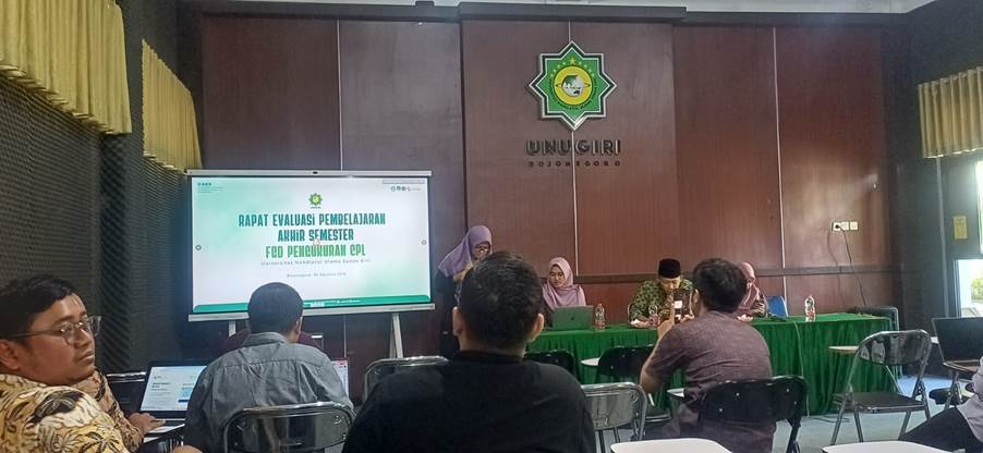 Prodi MPAI UNUGIRI Ikuti Rapat Evaluasi Pembelajaran Akhir Semester dan FGD Pengukuran Capaian Pembelajaran Lulusan (CPL)